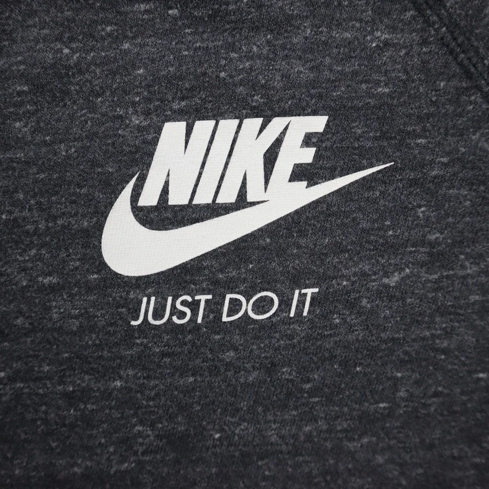 Nike Sweatshirt Womens XL Gray Heather Crewneck Pullover Just Do It Logo XL